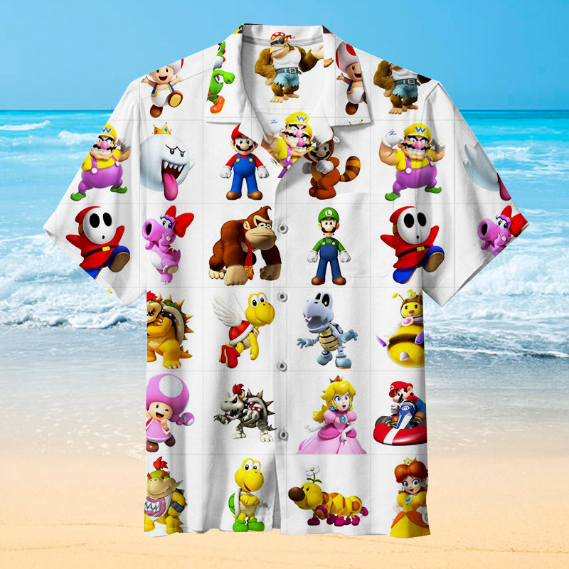 Mario Character Collection |Unisex Hawaiian Shirt