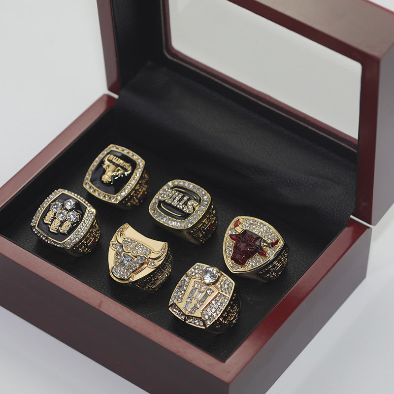 NBA Chicago Bulls championship rings set of 6