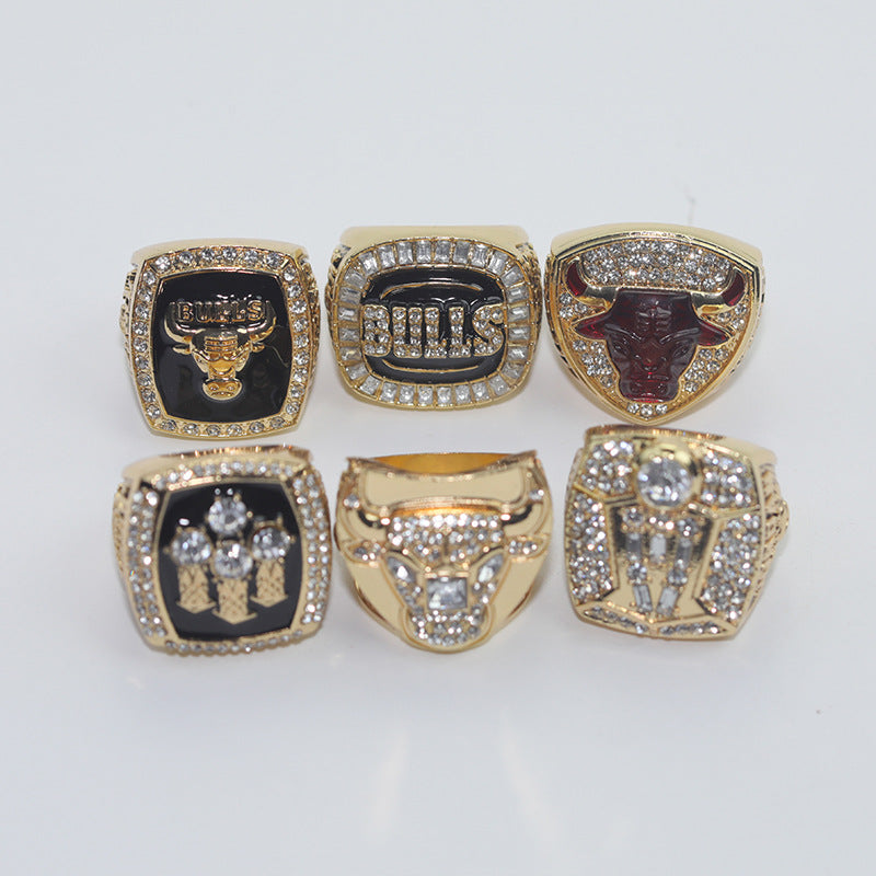 NBA Chicago Bulls championship rings set of 6