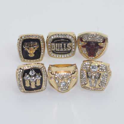NBA Chicago Bulls championship rings set of 6
