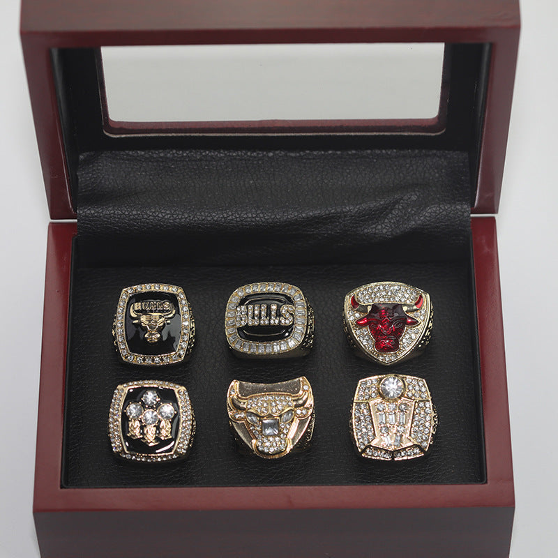 NBA Chicago Bulls championship rings set of 6