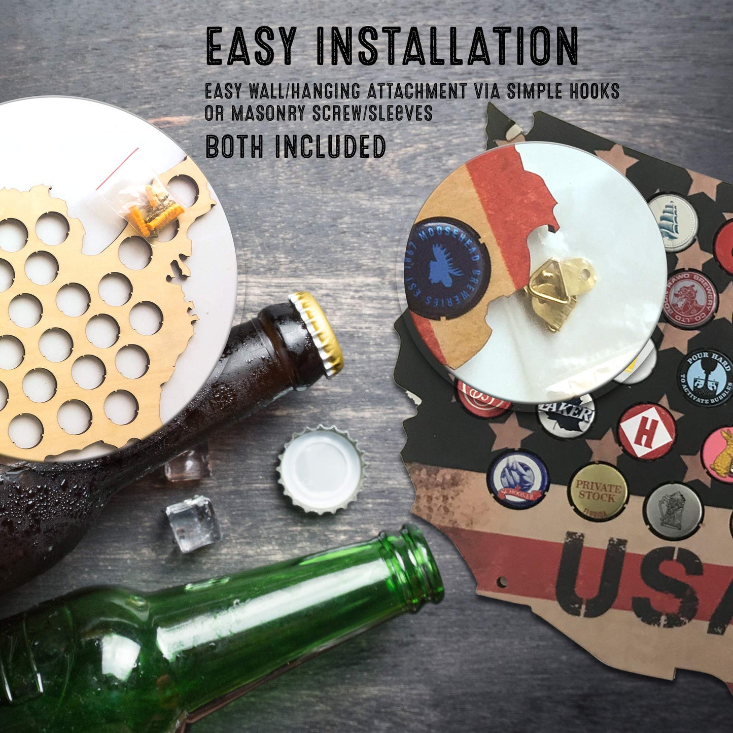 Independence Day Presale-Original USA Beer Cap Map