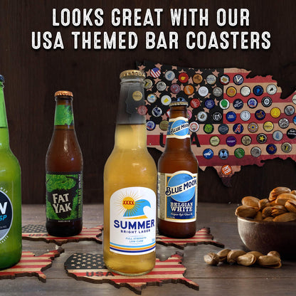 Independence Day Presale-Original USA Beer Cap Map